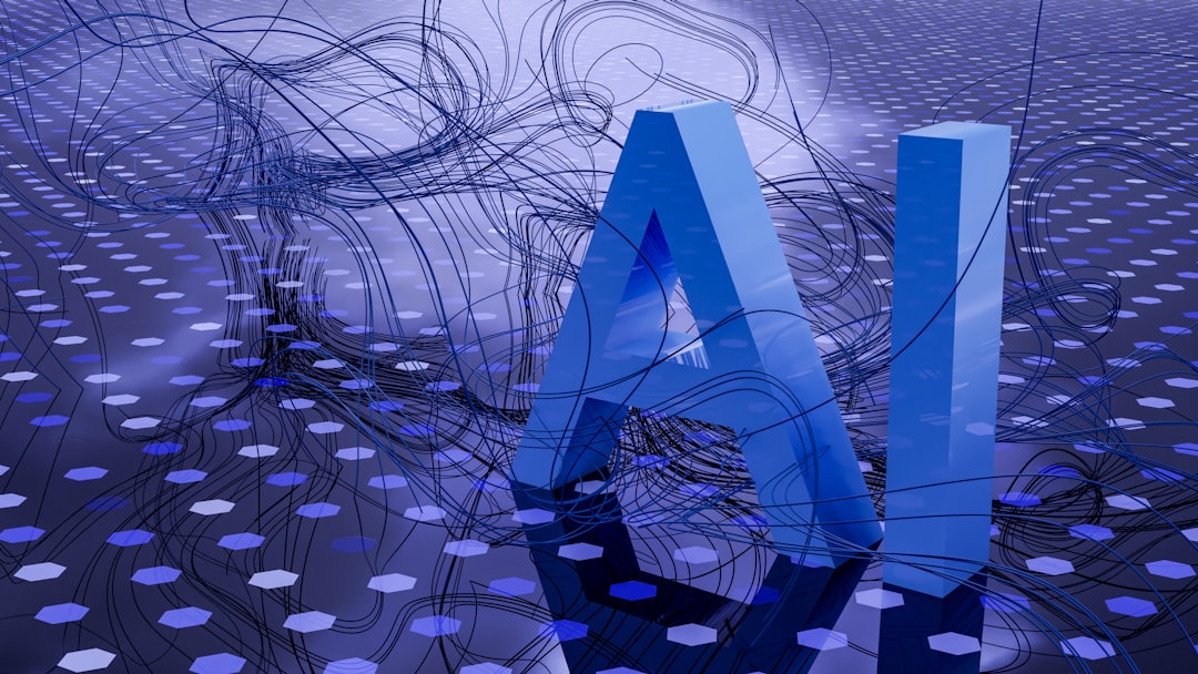 Abstract digital face representing low-latency multimodal AI companion interaction