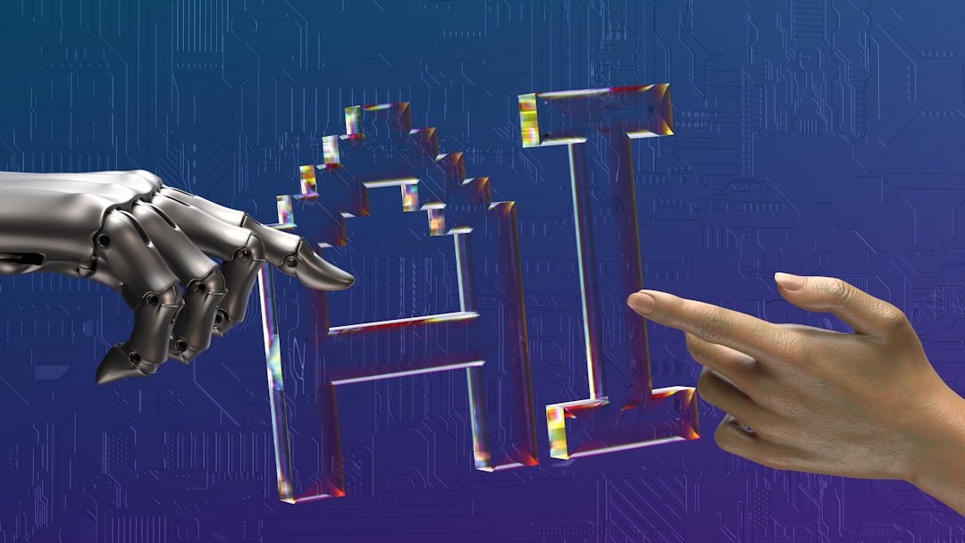 Human and robot hands representing personalized artificial intelligence
