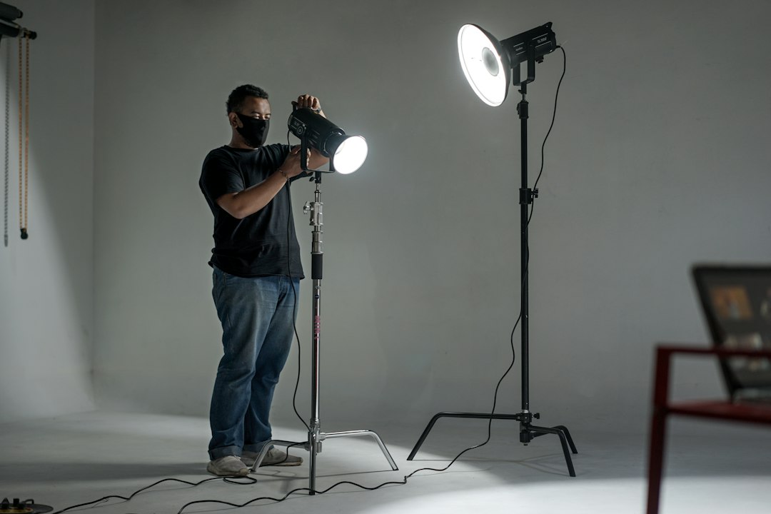 Photography lighting setup representing authentic creator likeness rights and responsible AI imagery