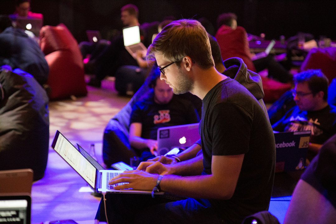 Hackathon team collaborating on a technology project illustrating human-like latency